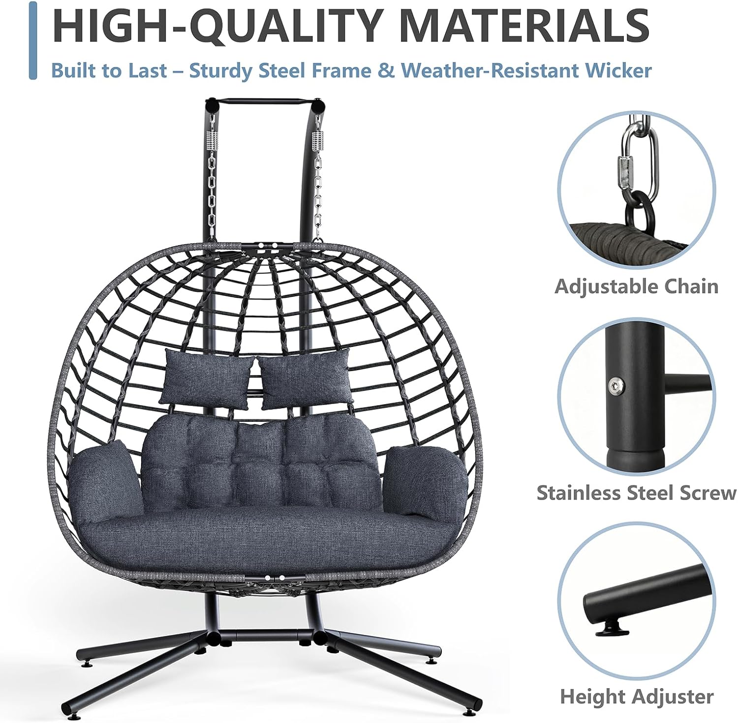 Scaun hamac tip ou suspendat, imagine 5